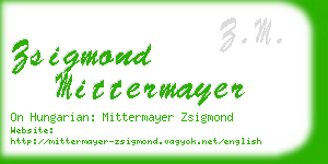 zsigmond mittermayer business card